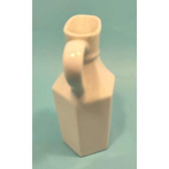 White Ceramic Cruet Vinegar Oil Milk Glass Set Pottery Pourer 1 Stopper Xcell - Picture 15 of 16